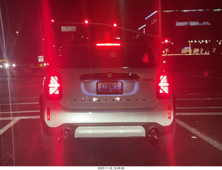 50 a1z. Austin Mini Cooper with silly wrong-way tail lights