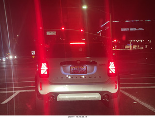 52 a1z. Austin Mini Cooper with silly wrong-way tail lights