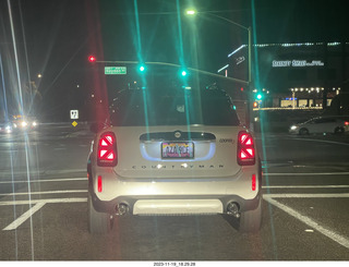 53 a1z. Austin Mini Cooper with silly wrong-way tail lights