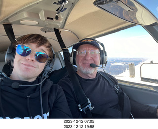 219 a20. Tyler and Adam flying N8377W