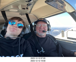 220 a20. Tyler and Adam flying N8377W