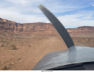 137 a20. aerial - Dirty Devil airstrip landing