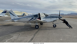 260 a20. Canyonlands Airport (CNY) - Tyler pushing N8377W back