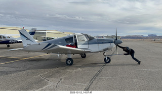 261 a20. Canyonlands Airport (CNY) - Tyler pushing N8377W back