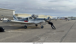 Canyonlands Airport (CNY) - Tyler pushing N8377W back