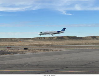 267 a20. Canyonlands Airport (CNY) - airliner landing