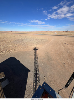 14 a20. Hanksville Airport (HFE) - Tyler's shadow in a tower