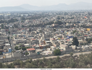 aerial - airline flight to Mexico City