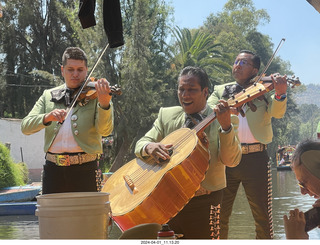 32 a24. Mexico City - Xochimilco Boat Trip - musicians-