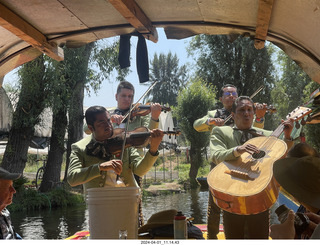 37 a24. Mexico City - Xochimilco Boat Trip - musicians