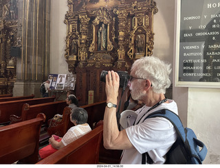 66 a24. Mexico City - Coyoacan - church - Howard Simkover taking a picture