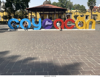 99 a24. Mexico City - Coyoacan sign