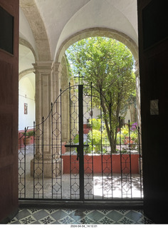 77 a24. San Miguel de Allende - inside the church looking out