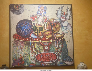108 a24. San Miguel de Allende - Hecho en Mexico restaurant - painting