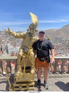 108 a24. Guanajuato - city view plaza with gold man + Adam