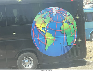 177 a24. Guanajuato - our bus - cool globe logo