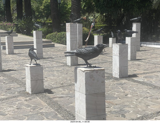 63 a24. town of Tequila - Jose Cuervo Forum - bird sculptures
