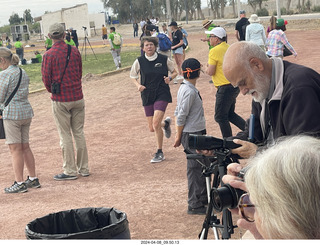 36 a24. Torreon eclipse day - Gwyneth Hueter running