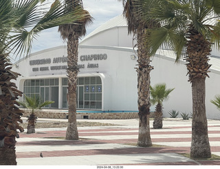 Torreon eclipse day - campus building and trees