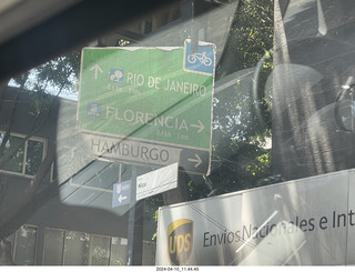 213 a24. Mexico City - sign to Rio de Janiero