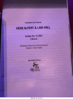 4 a2a. Scottsdale Arts - Herb Alpert and Lani Hall program