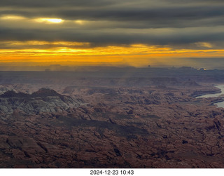 aerial - Utah sunset