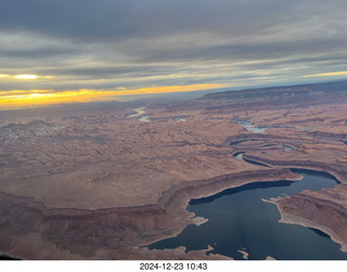 aerial - Utah sunset