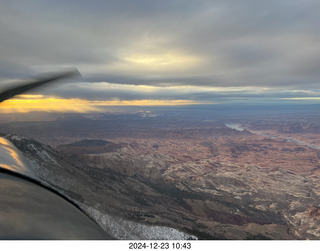 242 a2c. aerial - Utah sunset