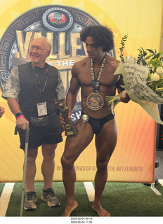 NPC Valley of the Sun Championships - Wings of Strength show - Anthony Sheppard asked to take the medal off to show his abs