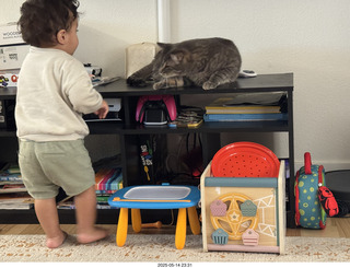 Anthony Junior and cat Potato