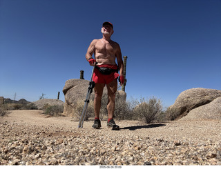Lost Dog Wash hike - Adam shirtless