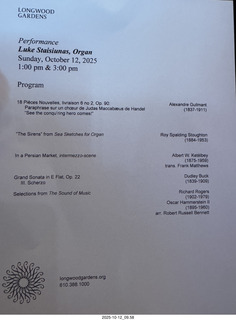 Longwood Gardens - organ program