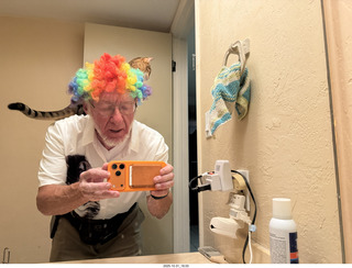 260 a2n. Adam on Halloween with Pickle on my shoulders