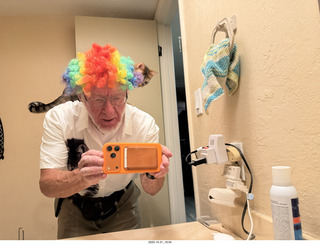 261 a2n. Adam on Halloween with Pickle on my shoulders