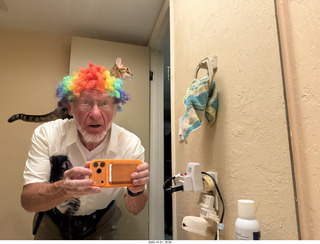 262 a2n. Adam on Halloween with Pickle on my shoulders