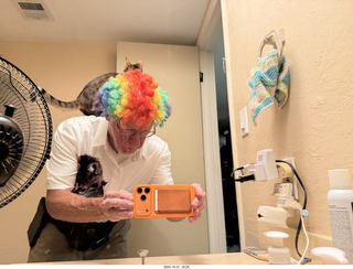 266 a2n. Adam on Halloween with pickle on my shoulders