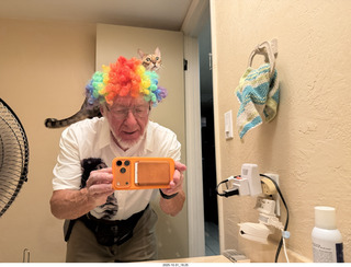 267 a2n. Adam on Halloween with pickle on my shoulders