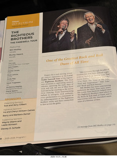 Musicfest - The Righteous Brothers - program