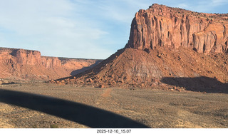 129 a2q. Utah - aerial - Happy Canyon landing with prop