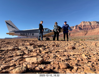 423 a2q. Utah backcountry - Road Crossing airstrip - N8377W - Tyler and Heather and Adam