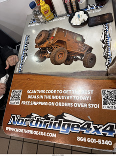 Utah - Moab diner placemat