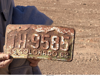 253 a2q. Utah -  Mineral Canyon hike - license plate