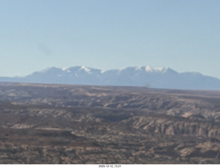 388 a2q. aerial - Utah - canyonlands - LaSalle Mountains in the distance