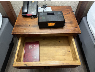 1 a2q. hotel room Gideon's Bible