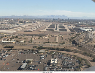 744 a2q. aerial - Phoenix Sky Harbor Airport (PHX) final approach