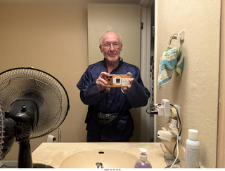 before concert, cat Pickle on my back