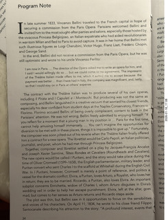 52 a2r. New York City - Manhattan - Lincoln Center - Metropolitan Opera - I Puritani - program