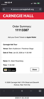 New York City - Manhattan - Carnegie Hall tour ticket