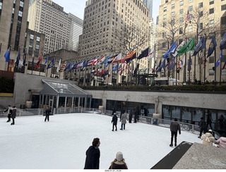 New York City - Manhattan - Rockafeller Center - ice skating rink with Prometheus