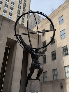 New York City - Manhattan - Rockafeller Center - ice skating rink with Prometheus